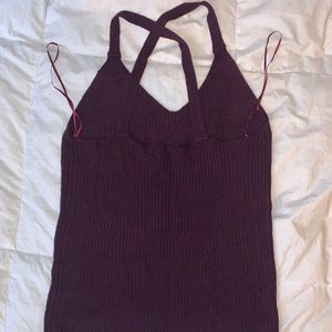 Maroon Knit Tank Top